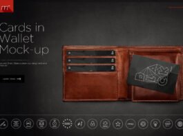 Cards in Wallet Mock-up