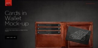 Cards in Wallet Mock-up