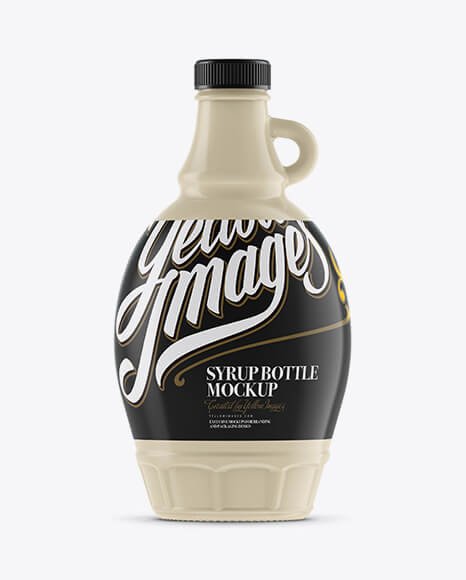 Ceramic Maple Syrup Bottle Mockup