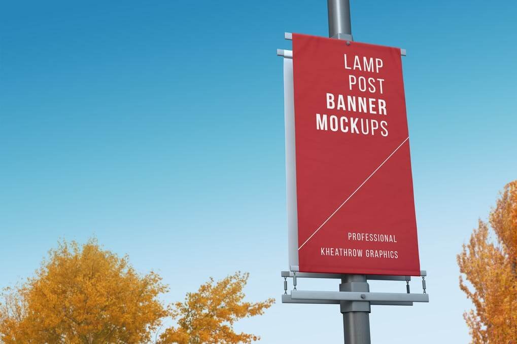 City Lamp Post Banners Mock-Ups Vol.1