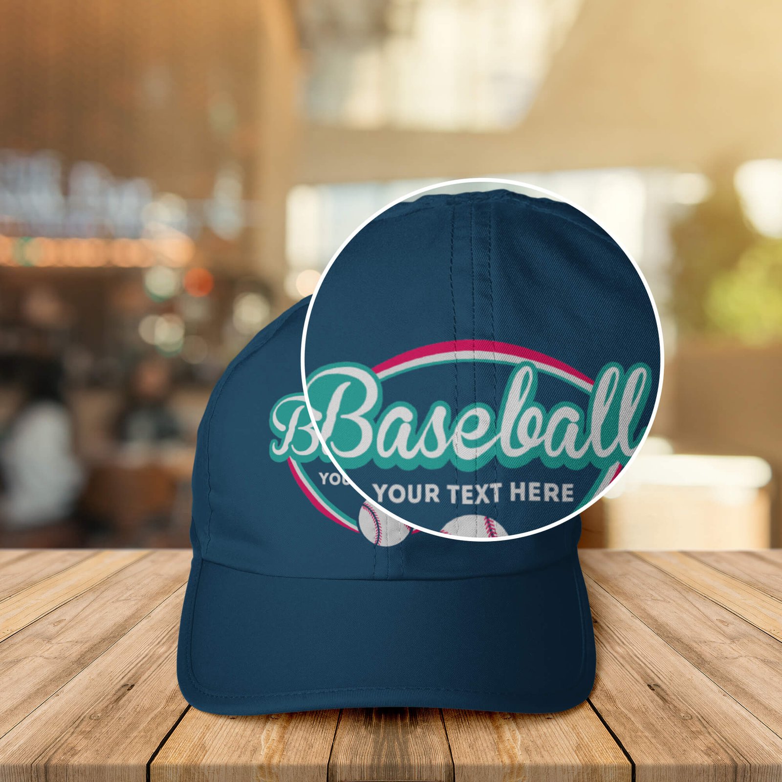 Close Up Of a Free Baseball Cap Mockup PSD Template (1)