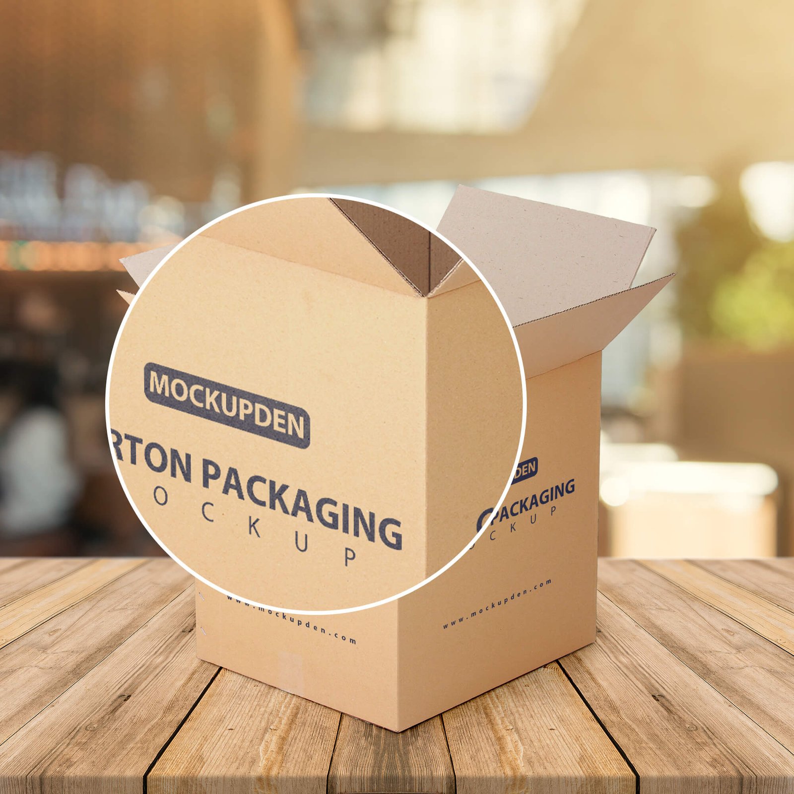 Close Up Of a Free Carton Packaging Mockup PSD Template