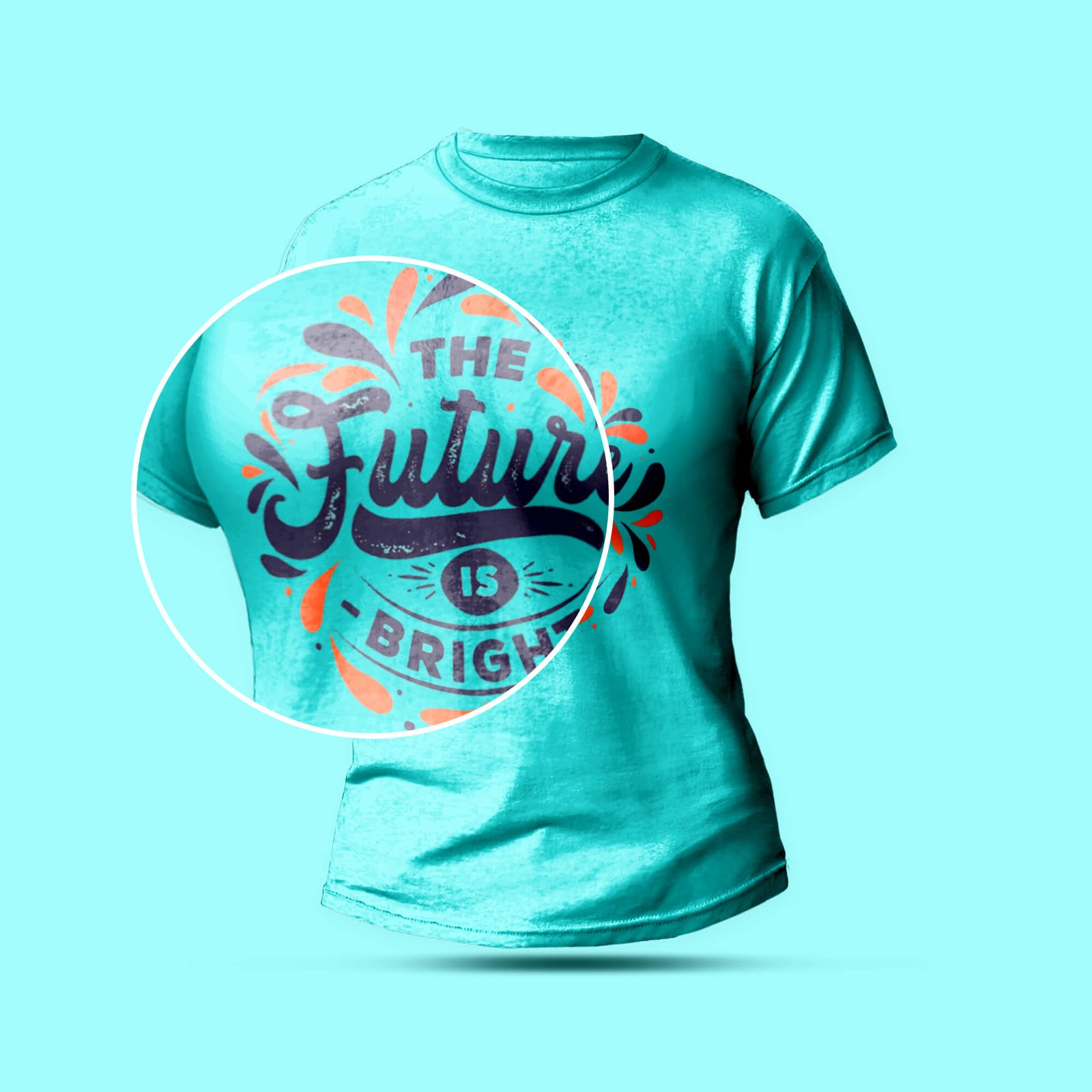 Close Up Of a Free Female T Shirt Mockup PSD Template