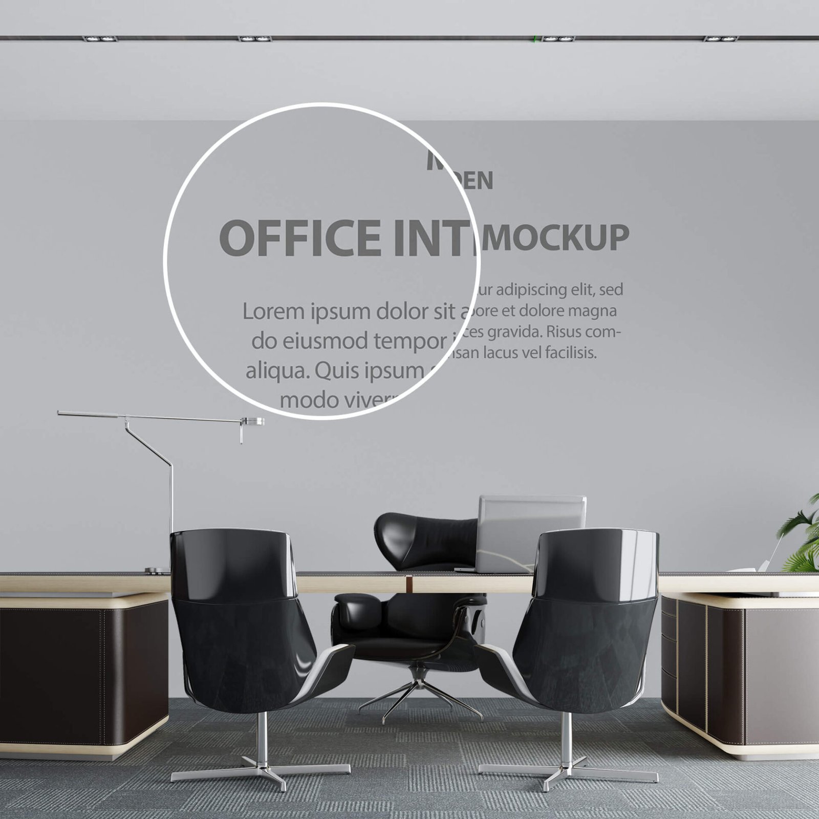 Free Office interior Mockup PSD Template - Mockup Den
