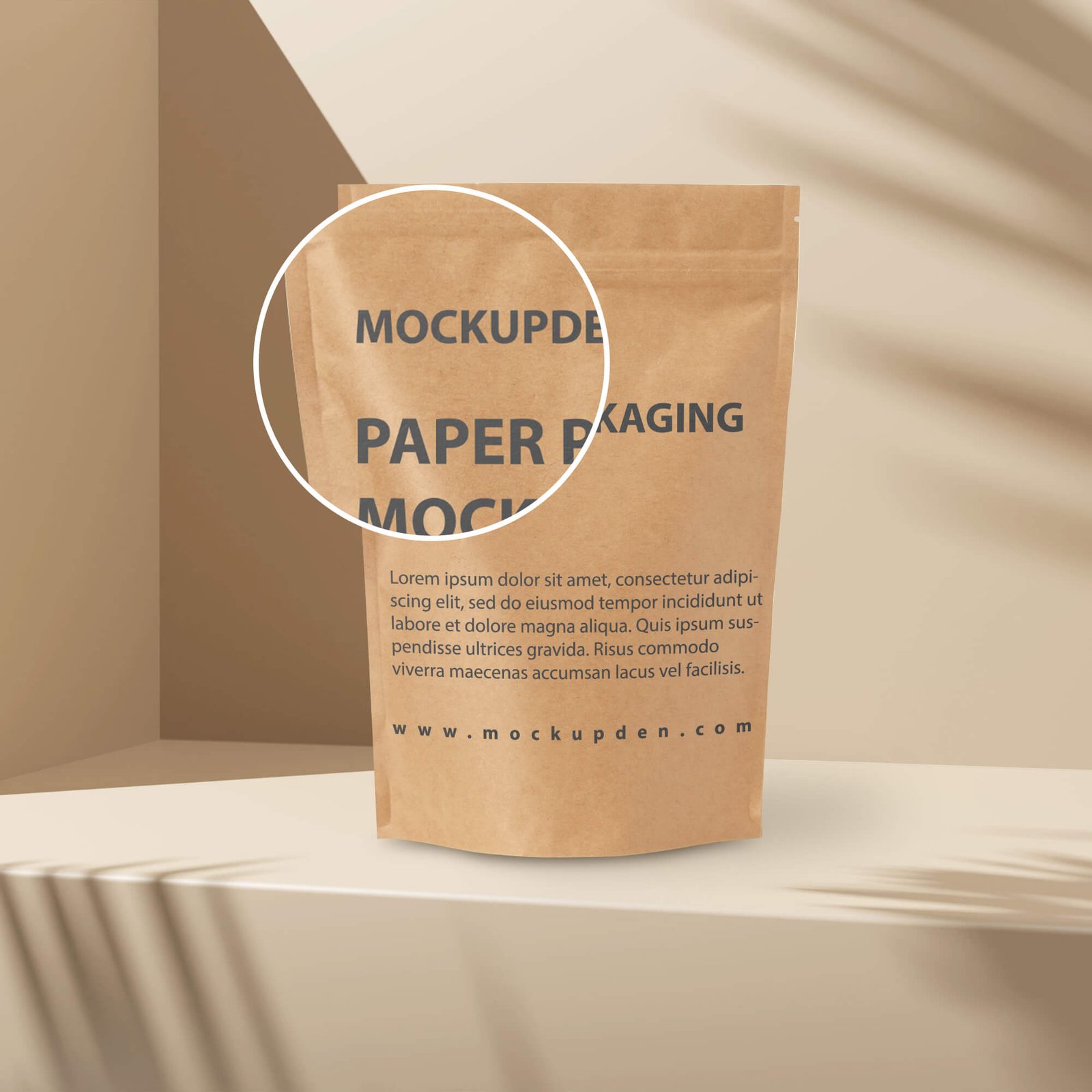 Close Up Of a Free Paper Packaging Mockup PSD Template