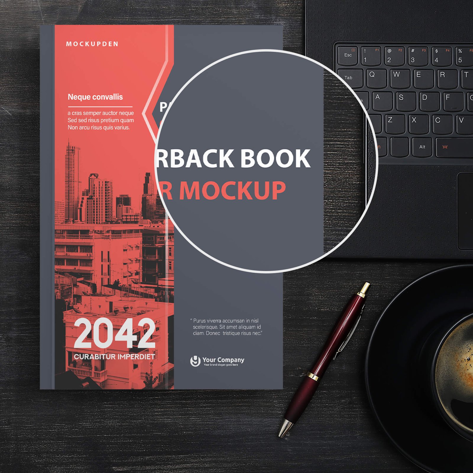Close Up Of a Free Paperback Book Cover Mockup PSD Template