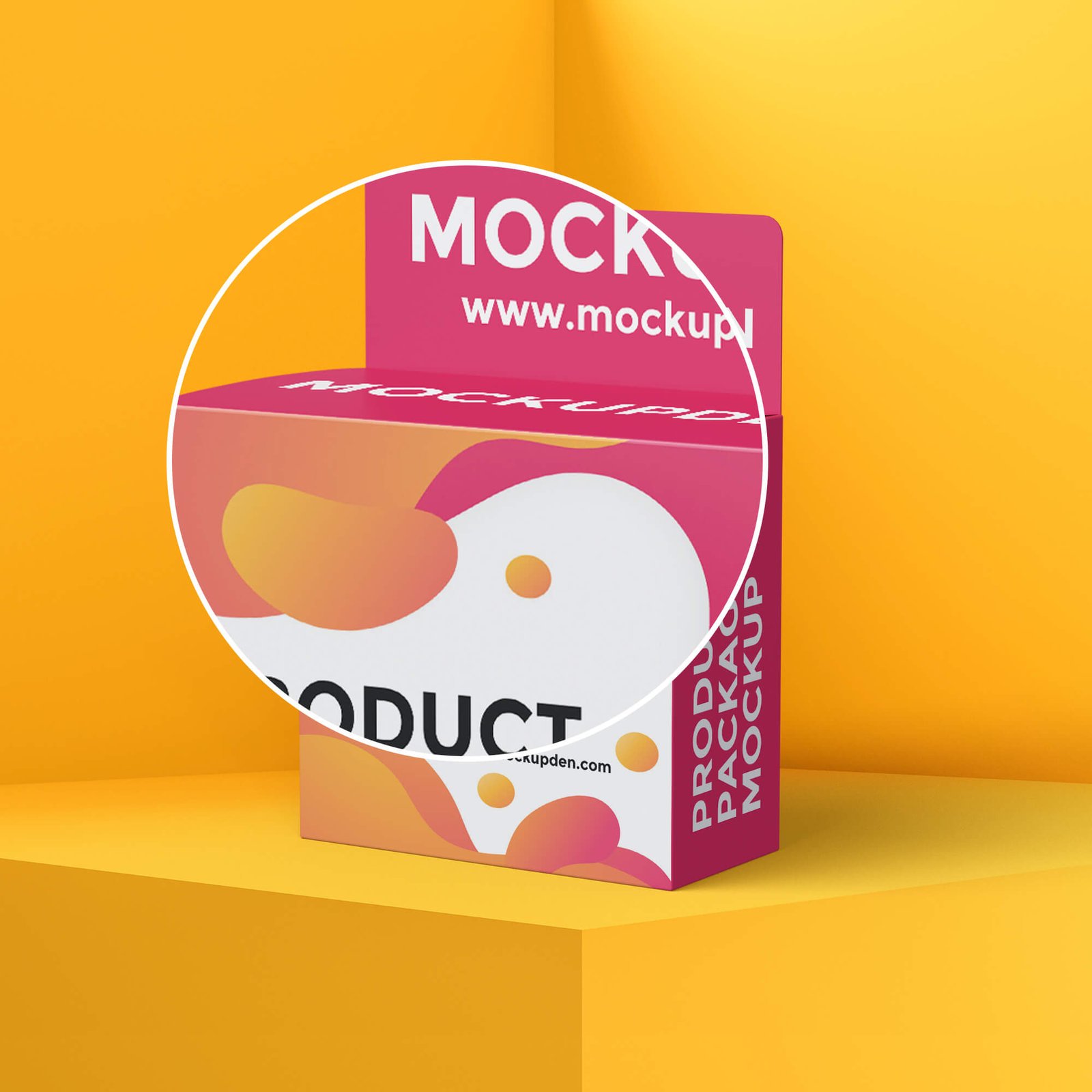 Close Up Of a Free Product Packaging Mockup PSD Template