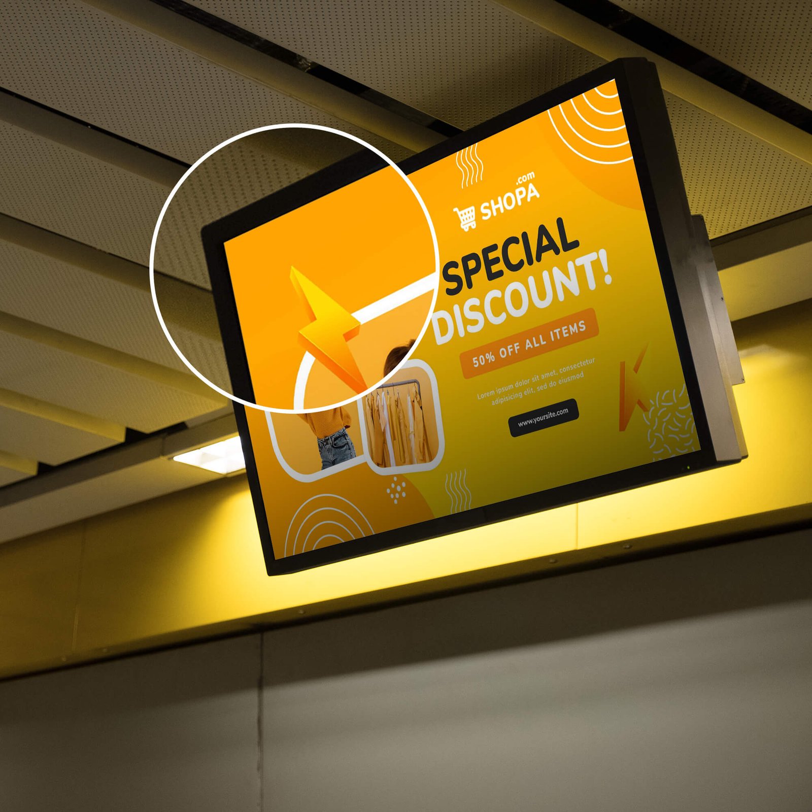 Close Up Of a Free Subway Ad Mockup PSD Template (2)