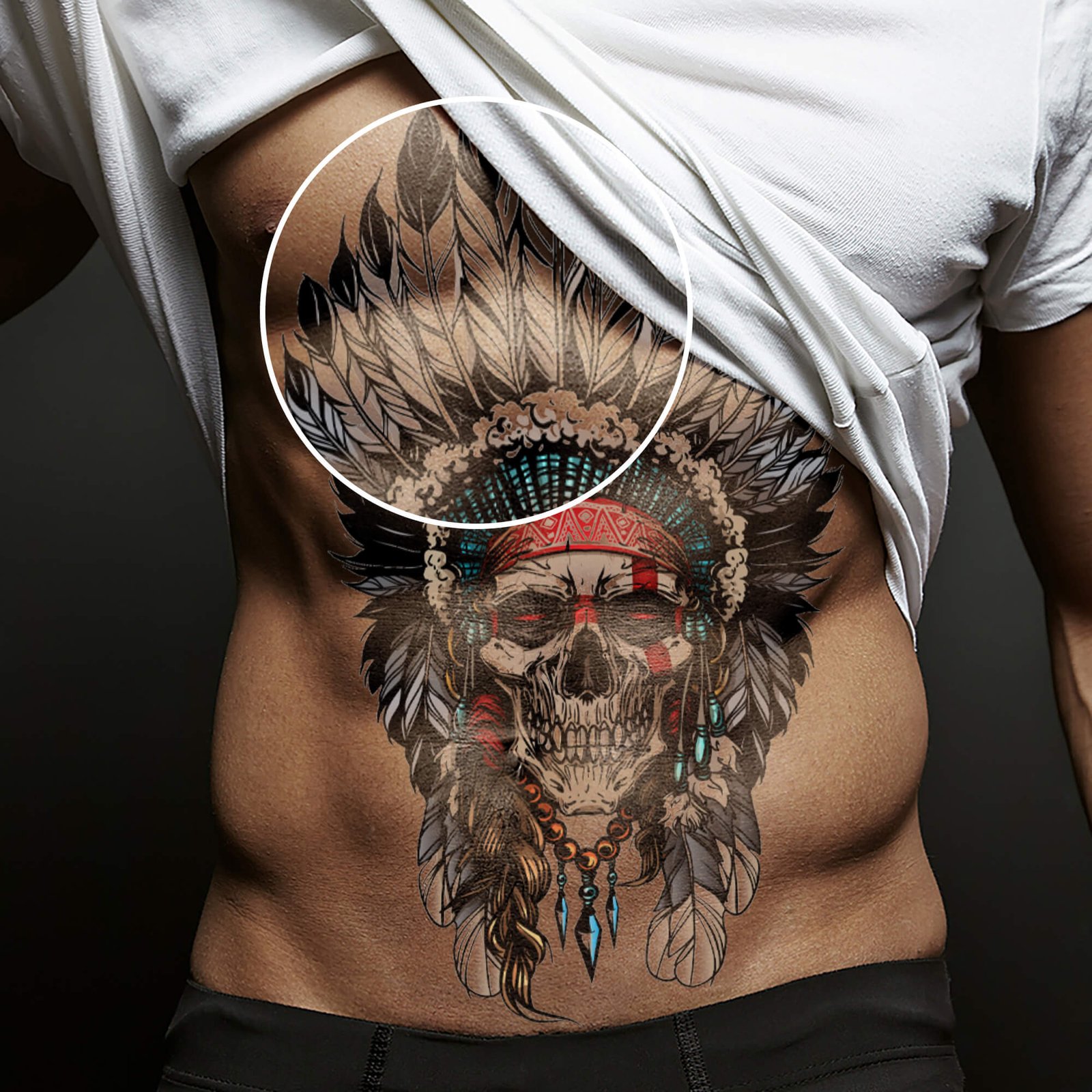 Amazon.com : 6 Cool Temporary Tattoos - Large Size - Harley, Biker, Indian  Chief, Warrior, Wolf and Skull Tattoos - For Men, Adults and Teens for Arms  Legs Shoulder or Back Multi-colored :