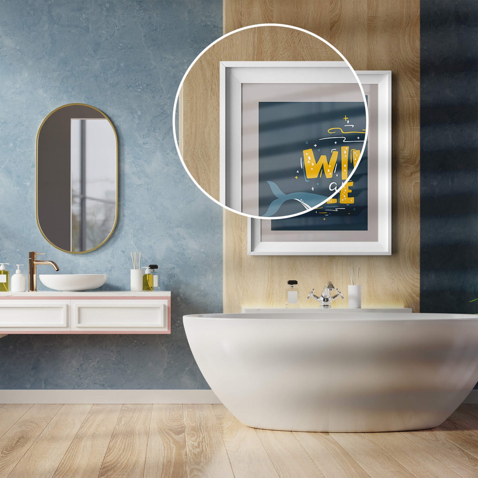 Wall Bathroom Frame Mockup Images | Free Vectors, Stock Photos & PSD