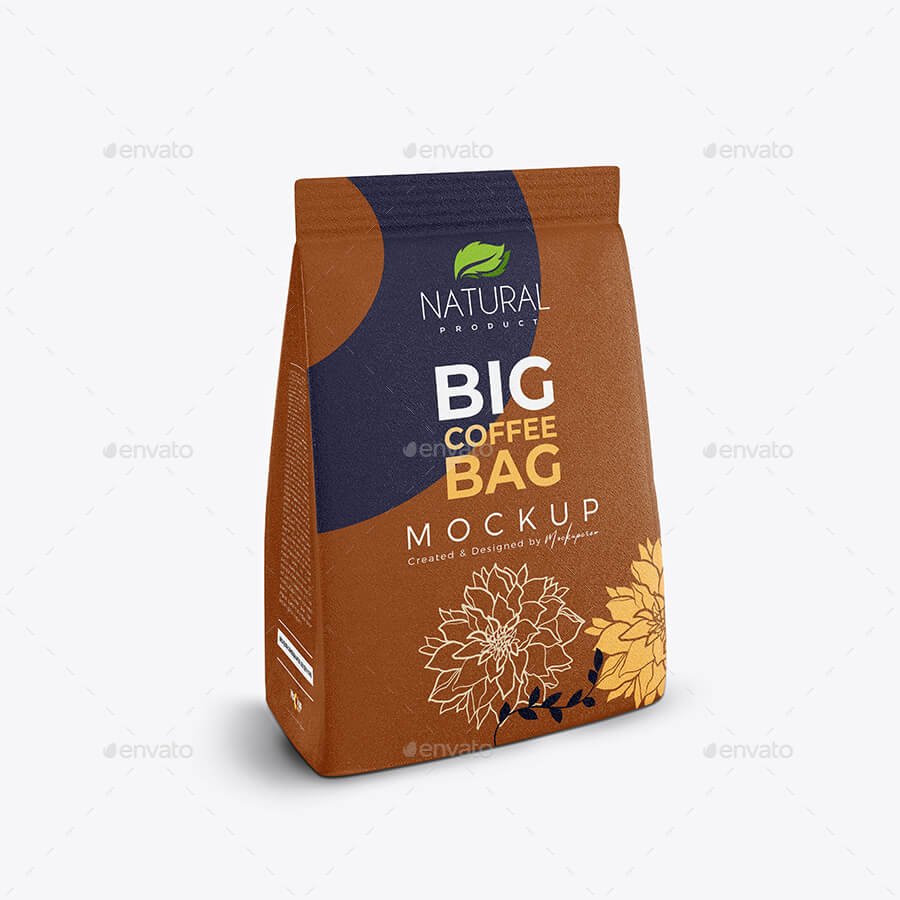 Coffee or Flour Bag Mockup