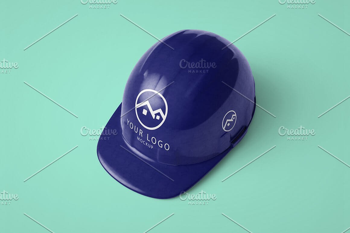 Construction Helmet Hat Mockup