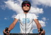 Cycling Jersey Mockup of a Man Riding His Bike