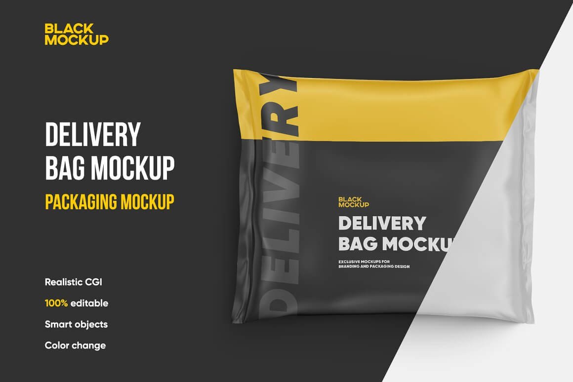 Delivery Bag Mockup. Top view (1)