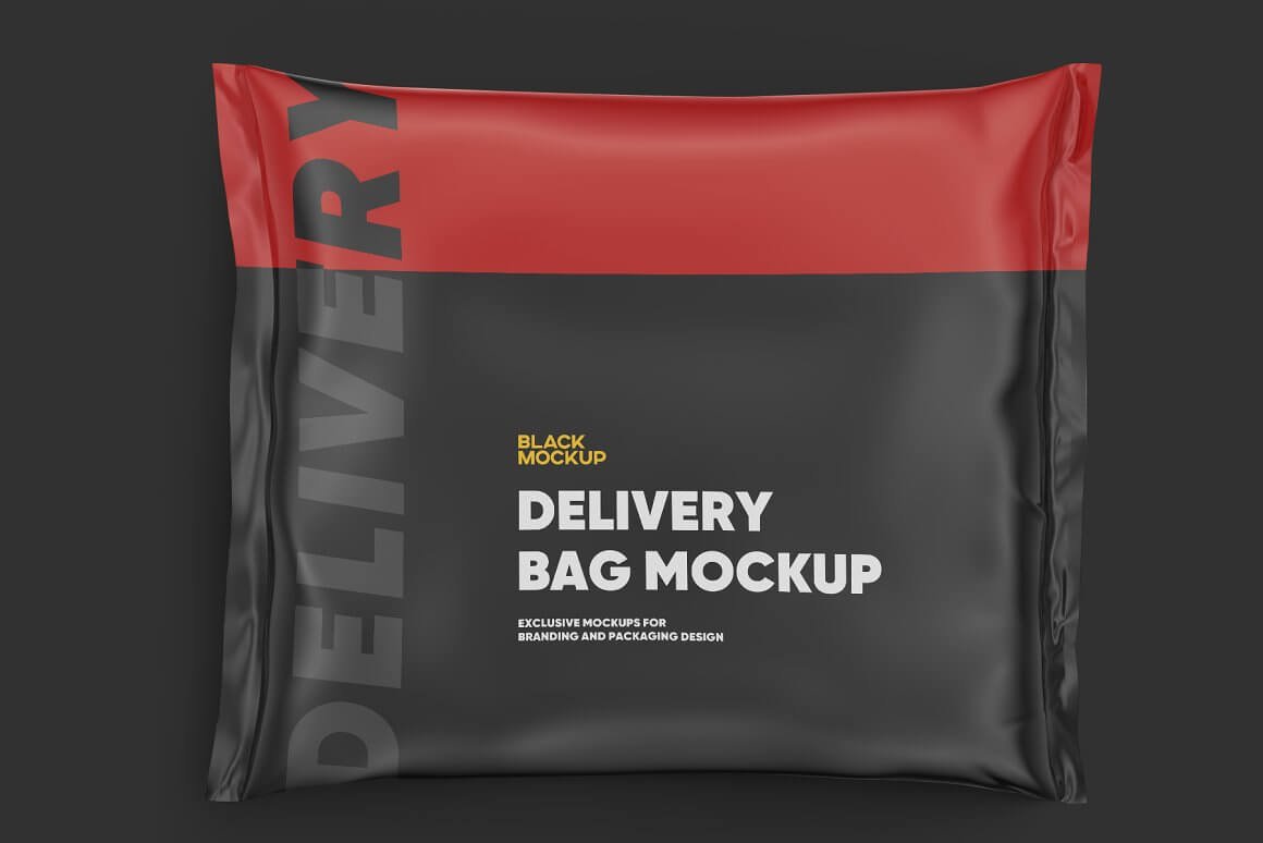Delivery Bag Mockup. Top view