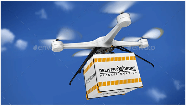 Delivery By Drone Package Mock-Up (1)