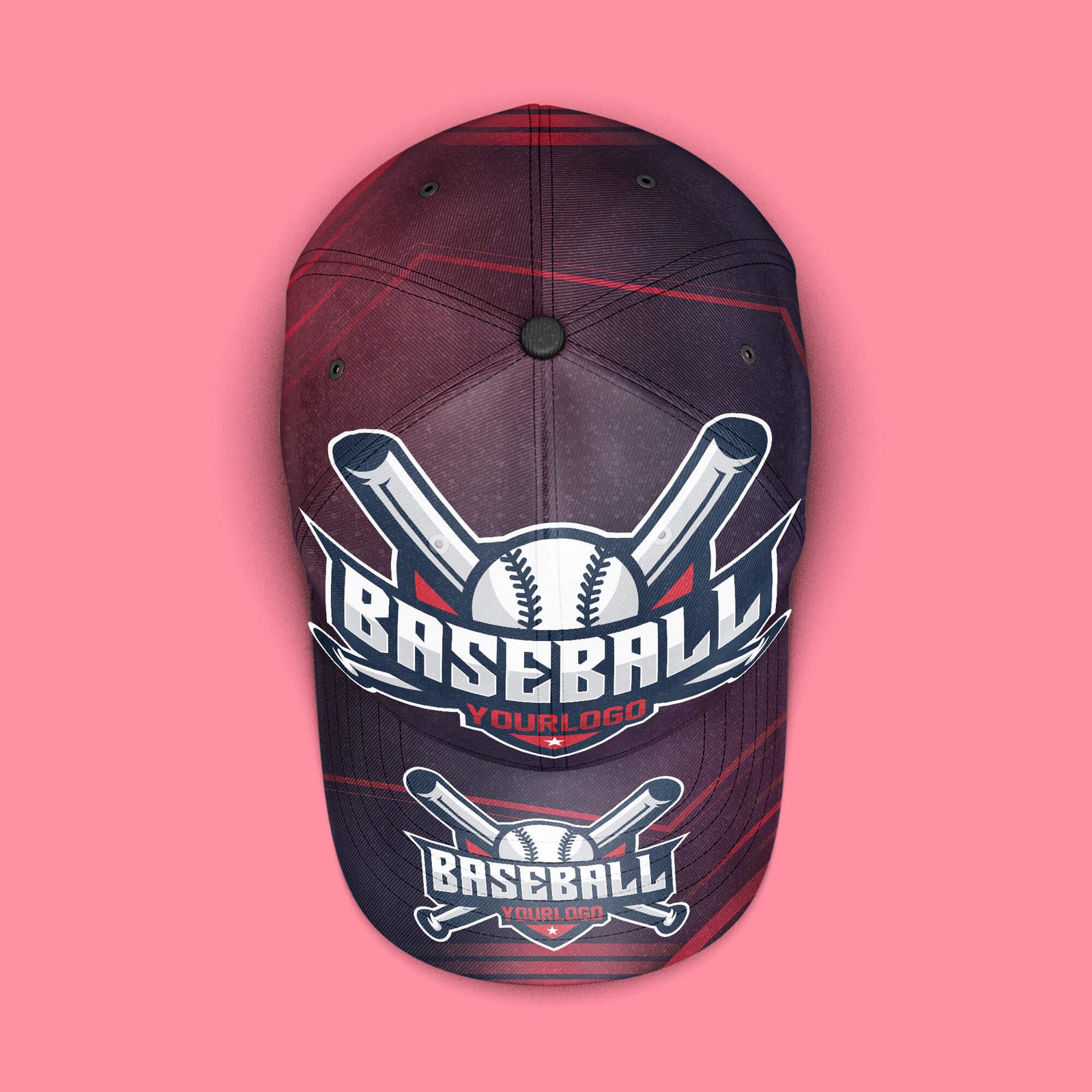 Design Free Baseball Cap Mockup PSD Template