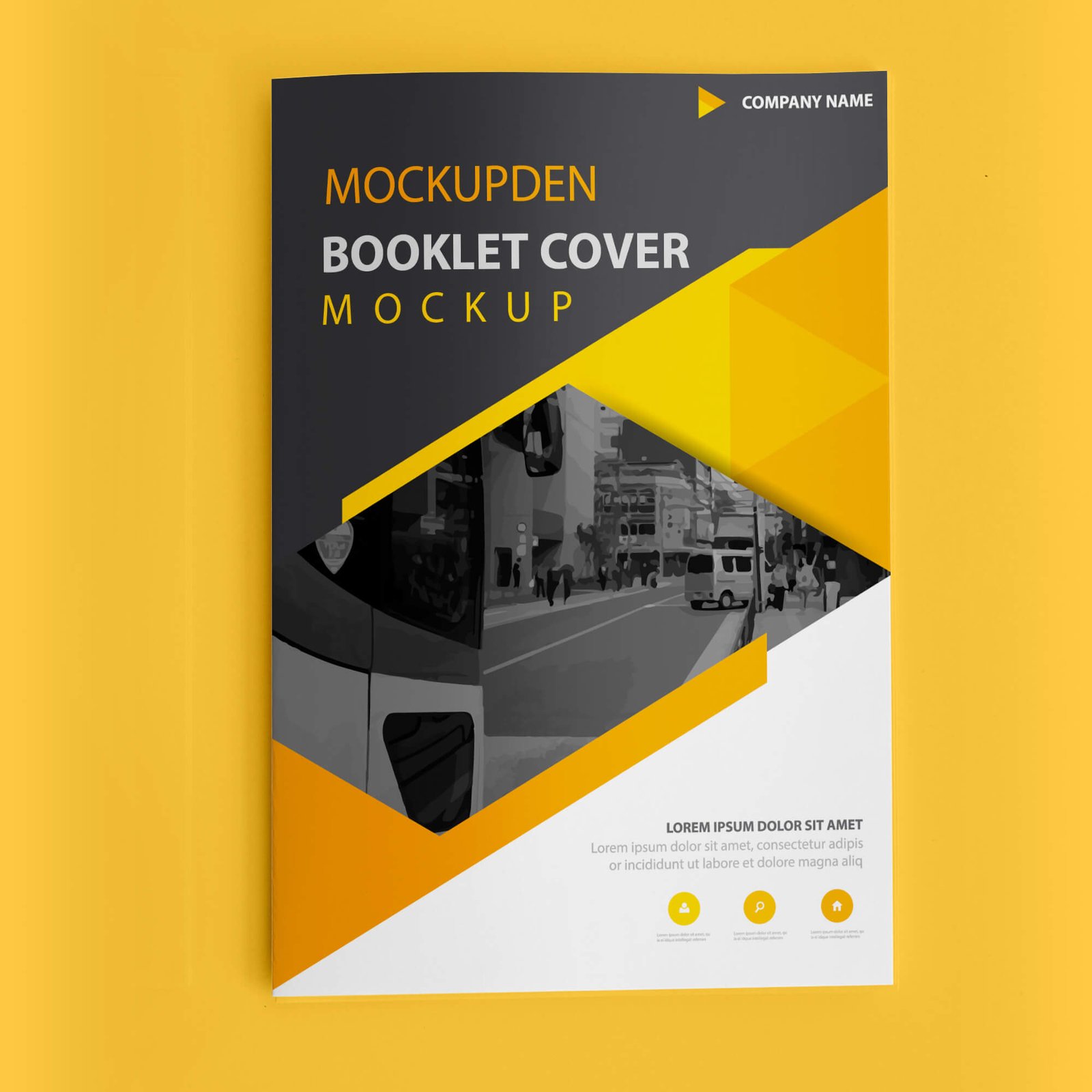 Design Free Booklet Cover Mockup PSD Template