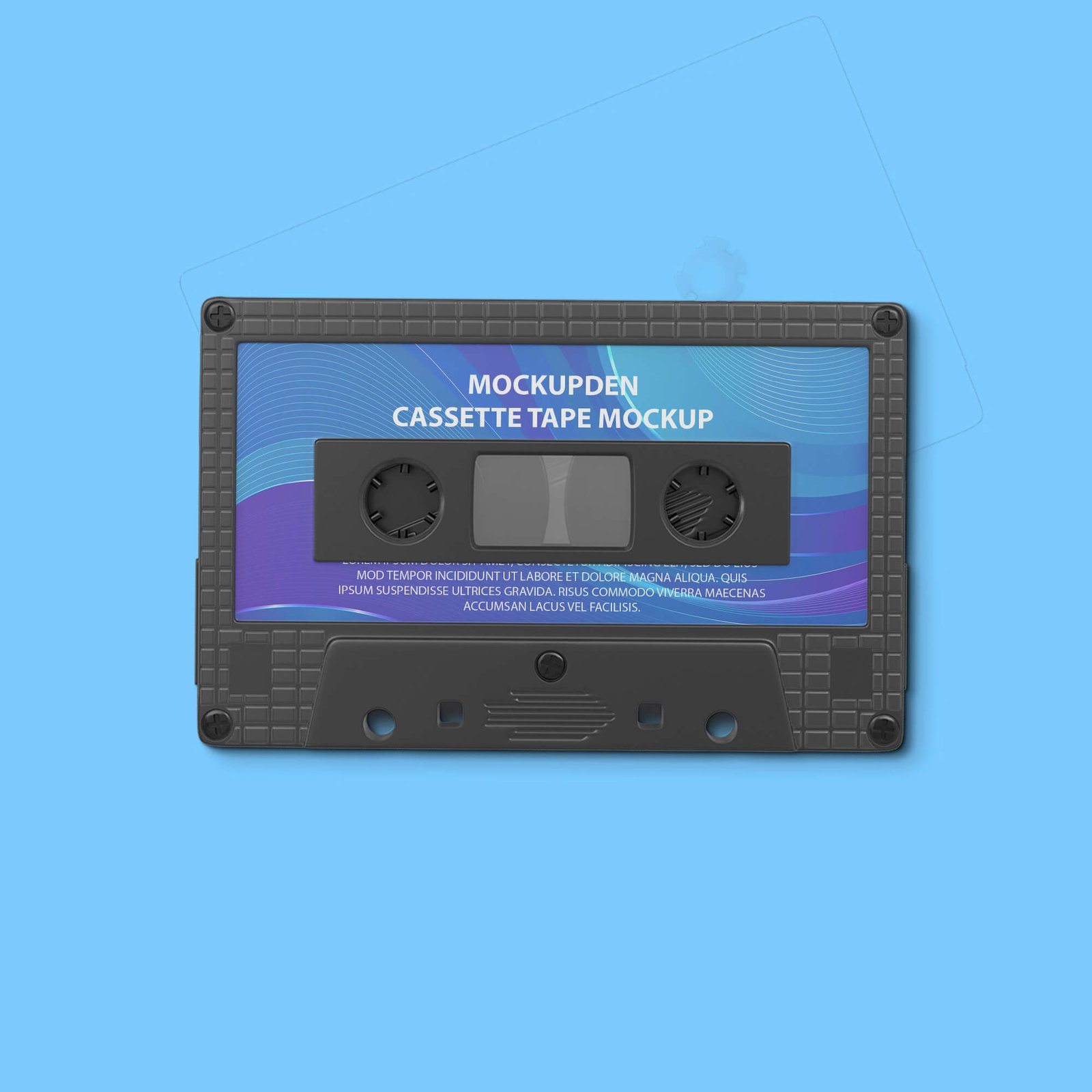 Design Free Cassette Tape Mockup PSD Template