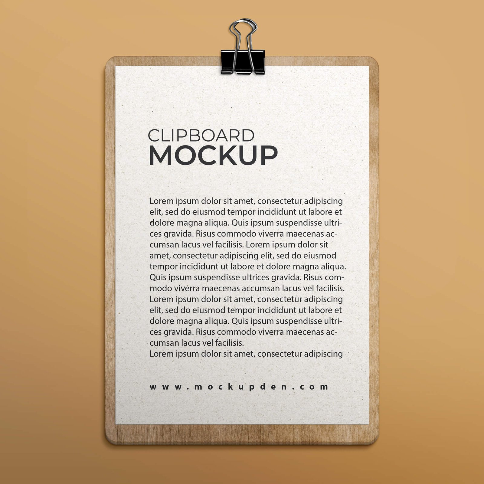 Design Free Clipboard Menu Mockup PSD Template