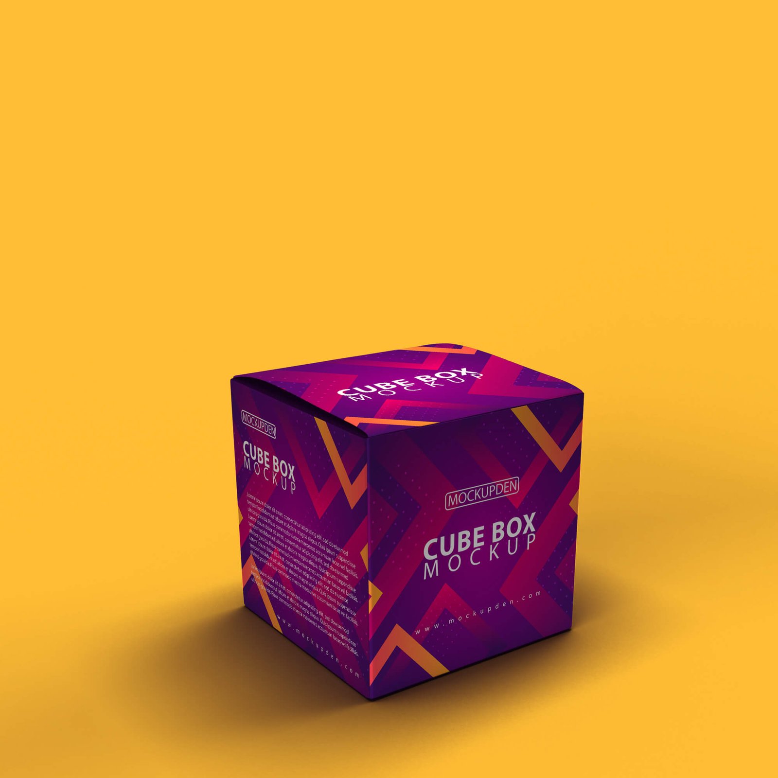 Design Free Cube Box Mockup PSD Template