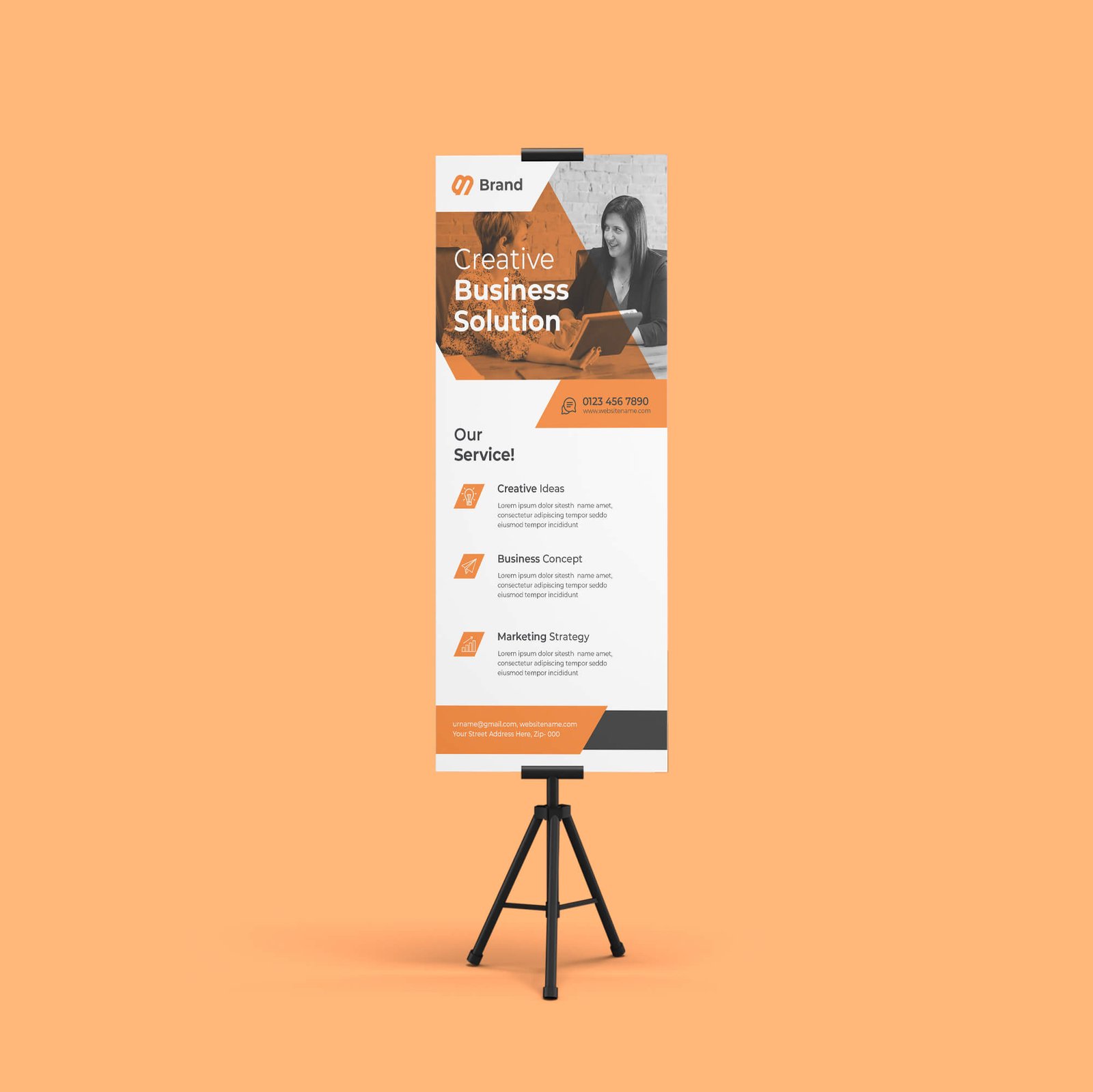 Design Free Exhibition Stand Mockup PSD Template