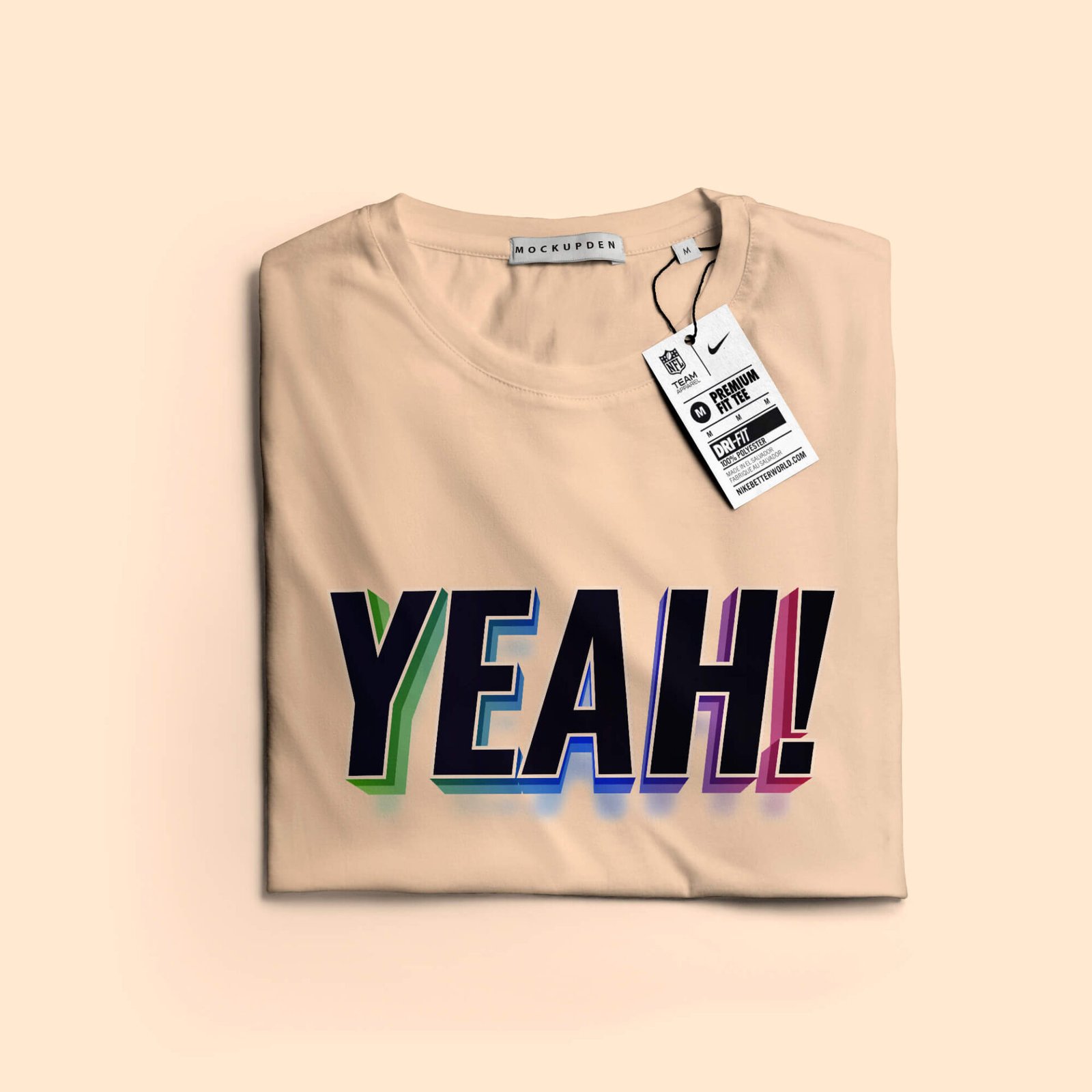 Free Folded Tshirt Mockup PSD Template Mockup Den