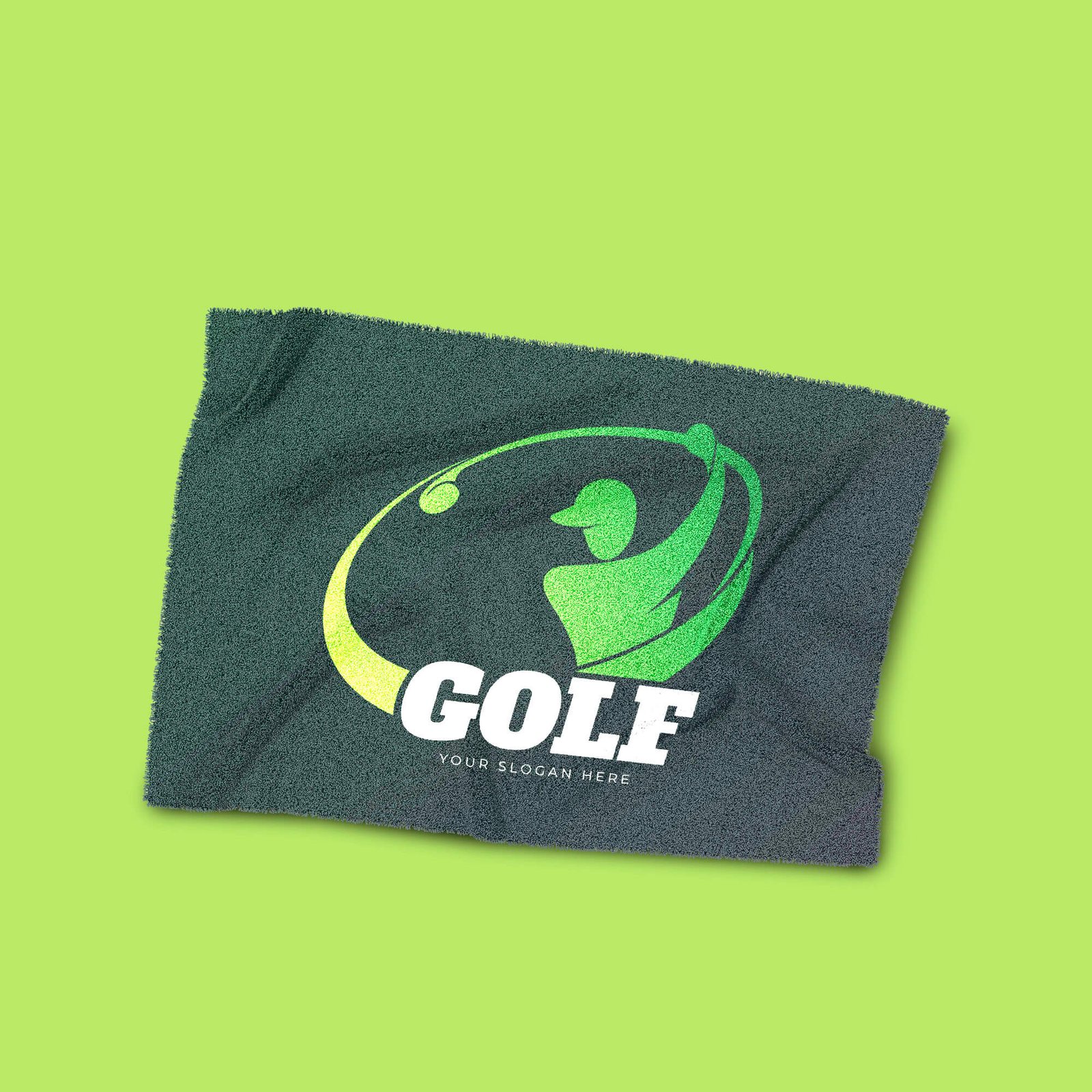 Design Free Golf Towel Mockup PSD Template