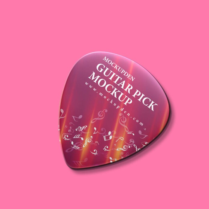 Free Guitar Pick Mockup PSD