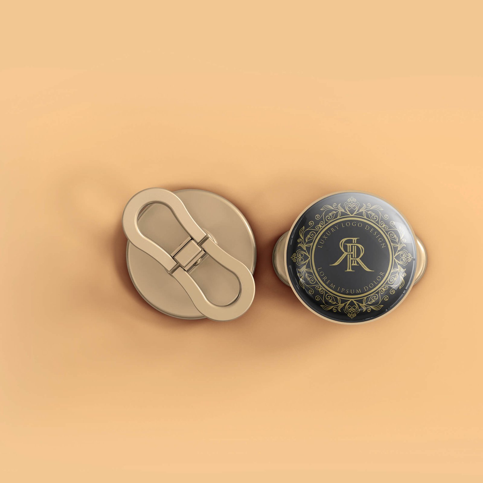 metal badge mockup free