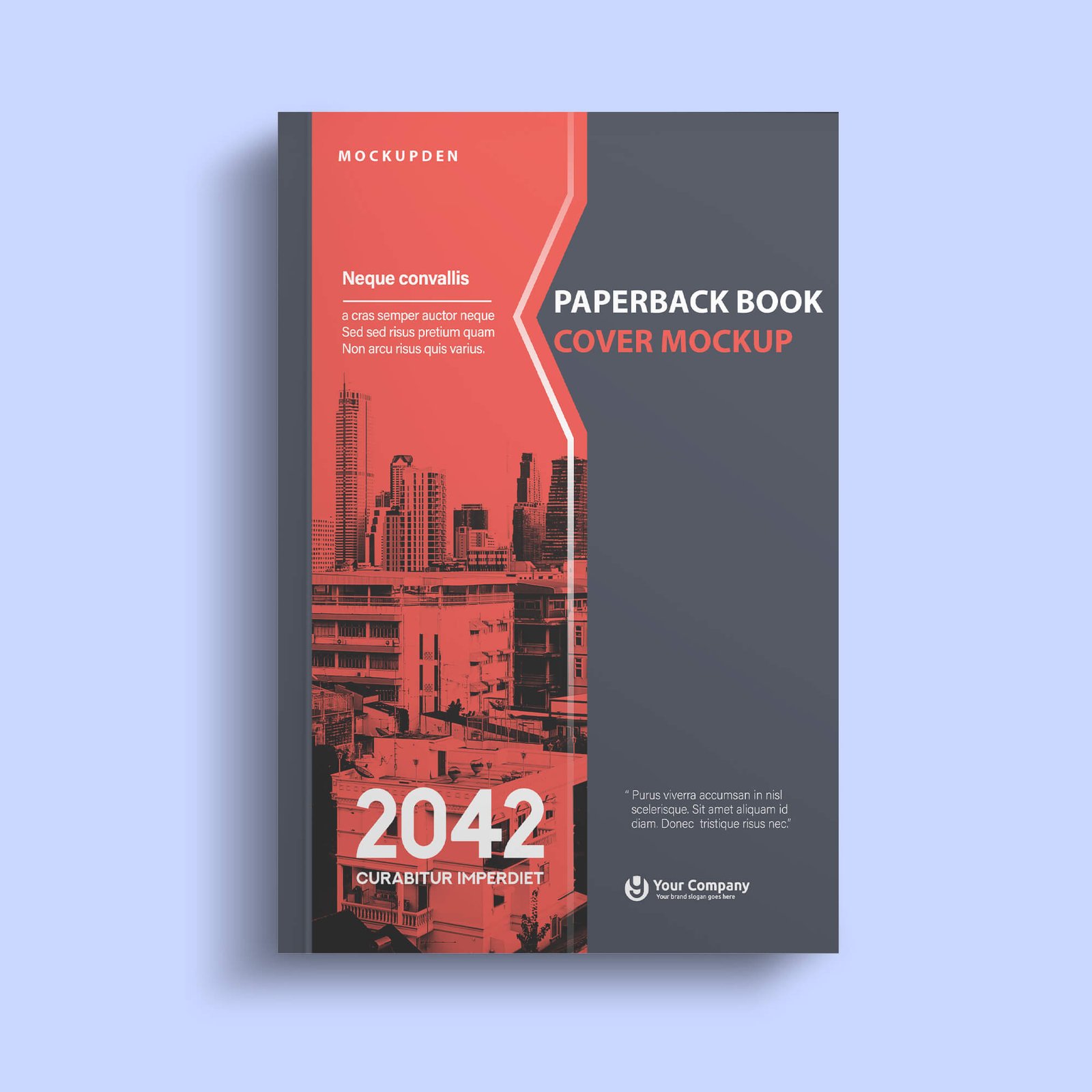 Design Free Paperback Book Cover Mockup PSD Template