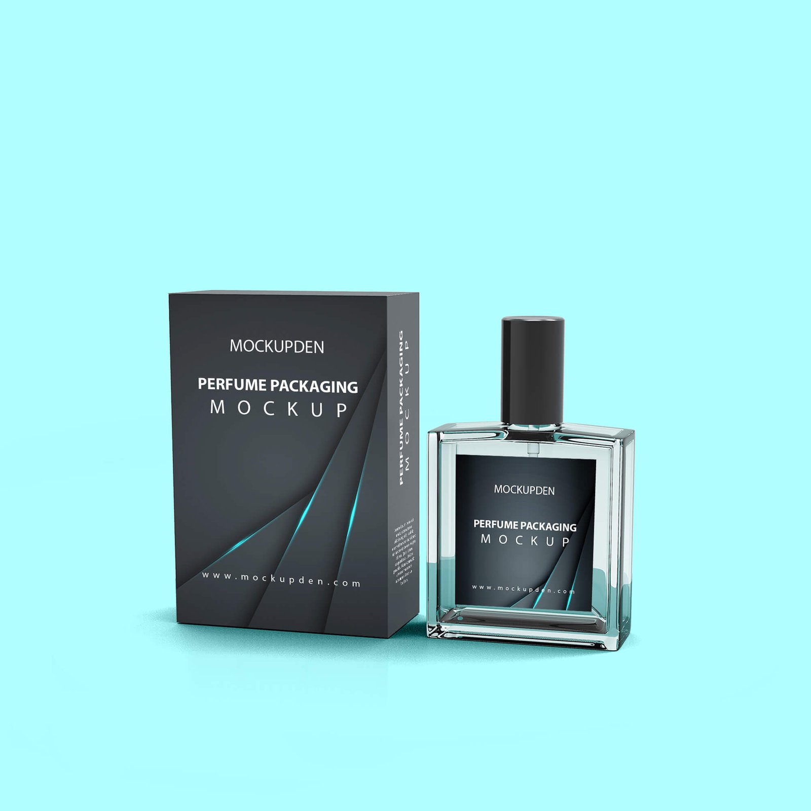 Design Free Perfume Packaging Mockup PSD Template