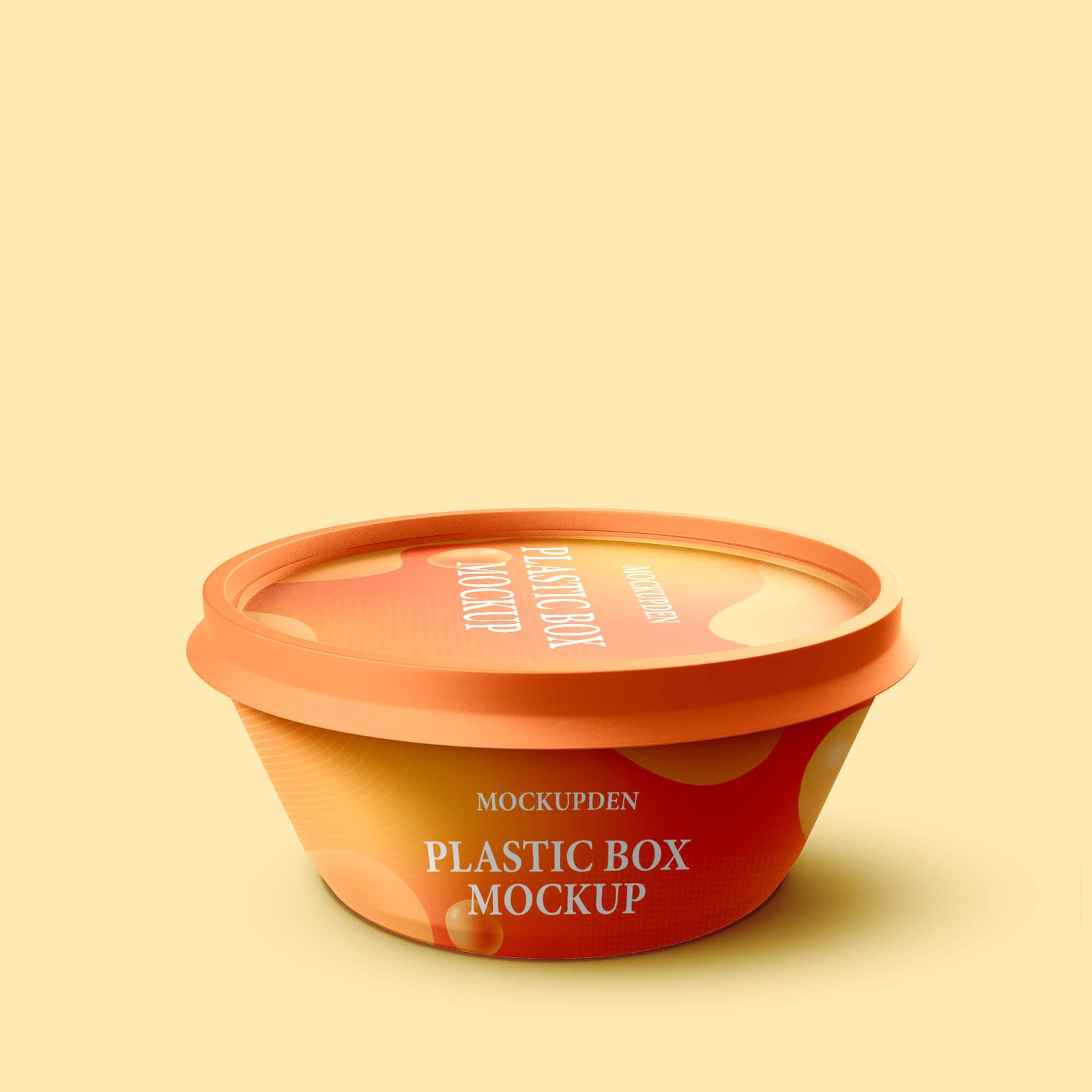 Design Free Plastic Box Mockup PSD Template