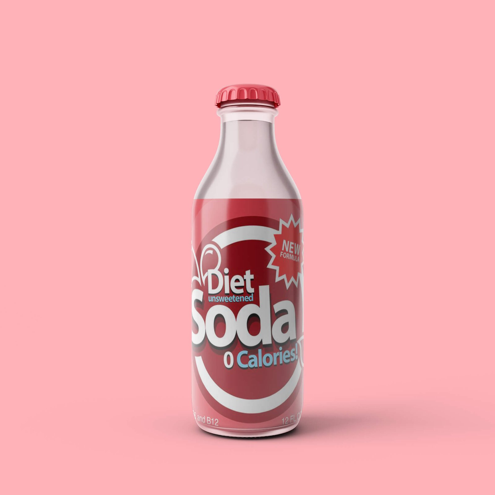 Design Free Soda Bottle Mockup PSD Template