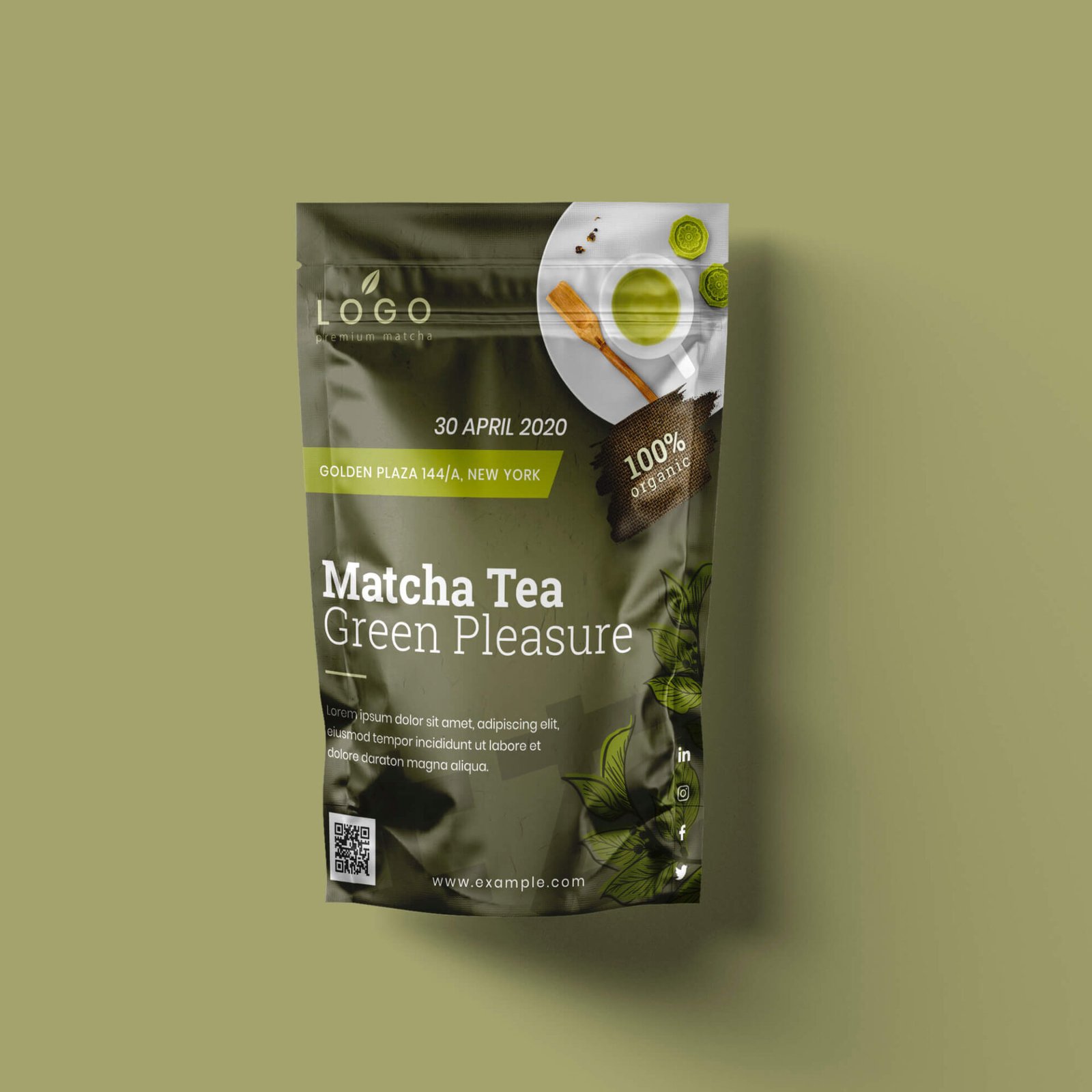 Free Tea Packaging Mockup PSD