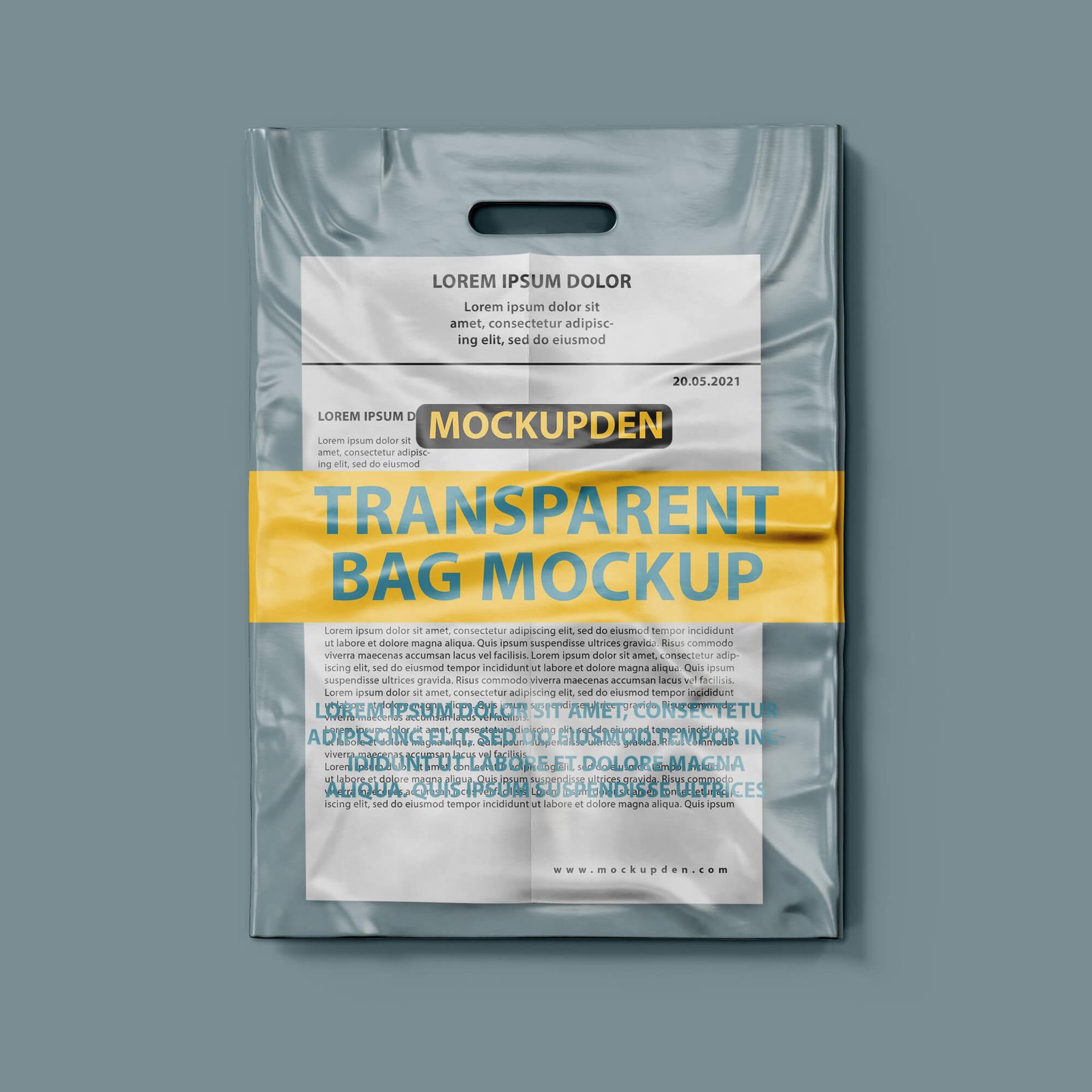 Design Free Transparent Bag Mockup PSD Template