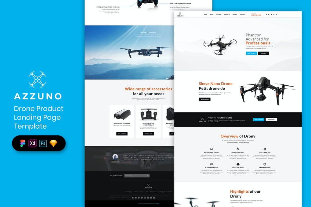 Drone - Product Landing Page Template
