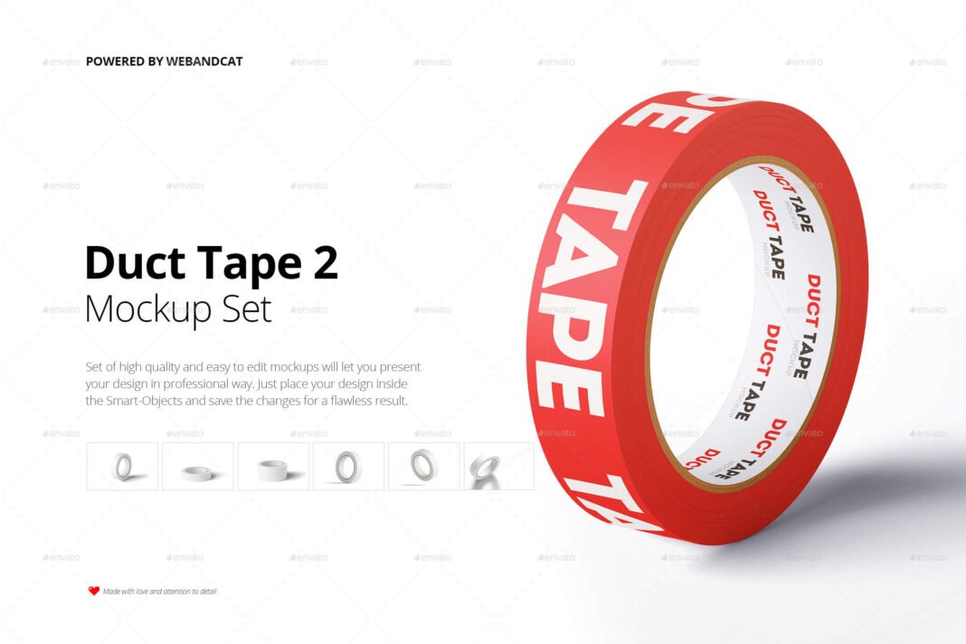 Download 37+ Best Duct Tape Mockup PSD Template for Packging