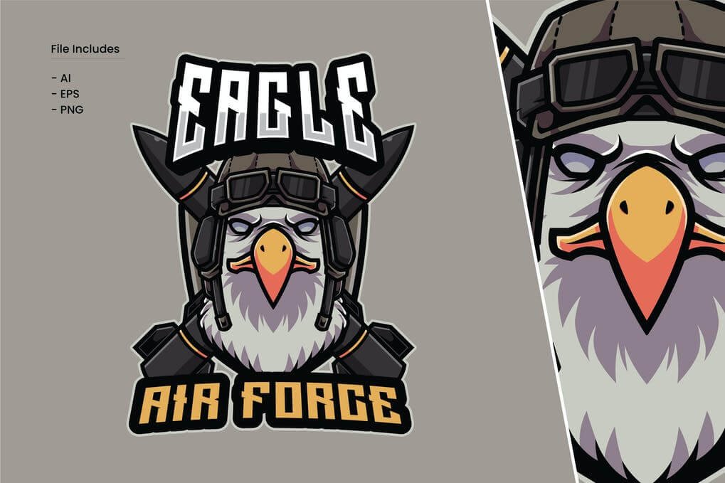 Eagle Air Force Logo Template
