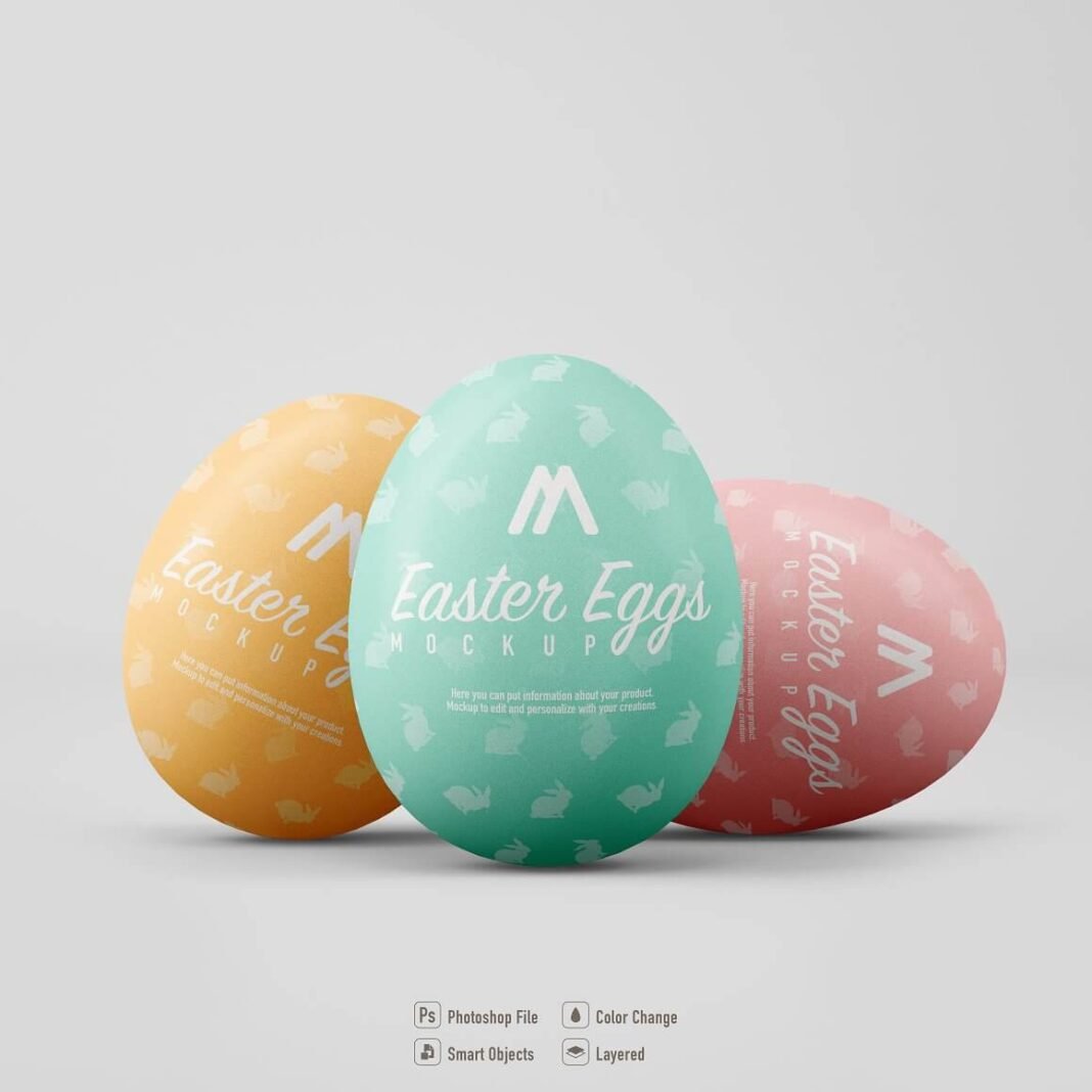 27+ Beautiful Easter Egg Mockup PSD Templates Mockup Den