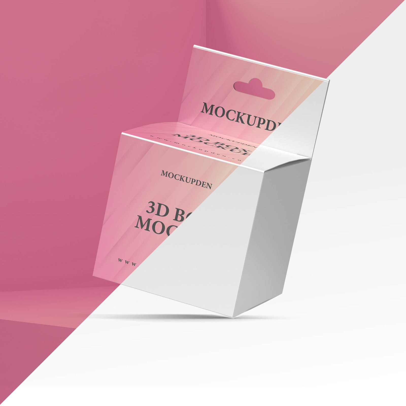 Editable Free 3D Box Mockup PSD Template