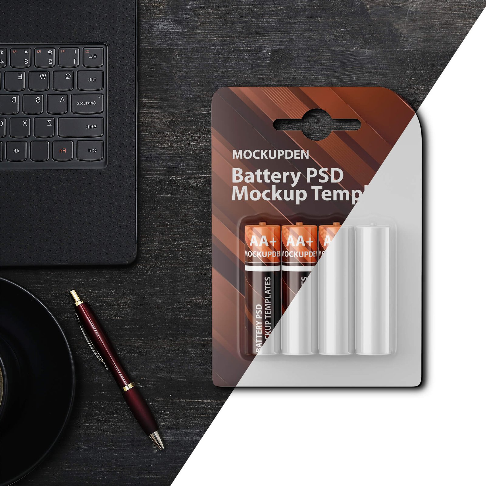 Editable Free Battery PSD Mockup Templates