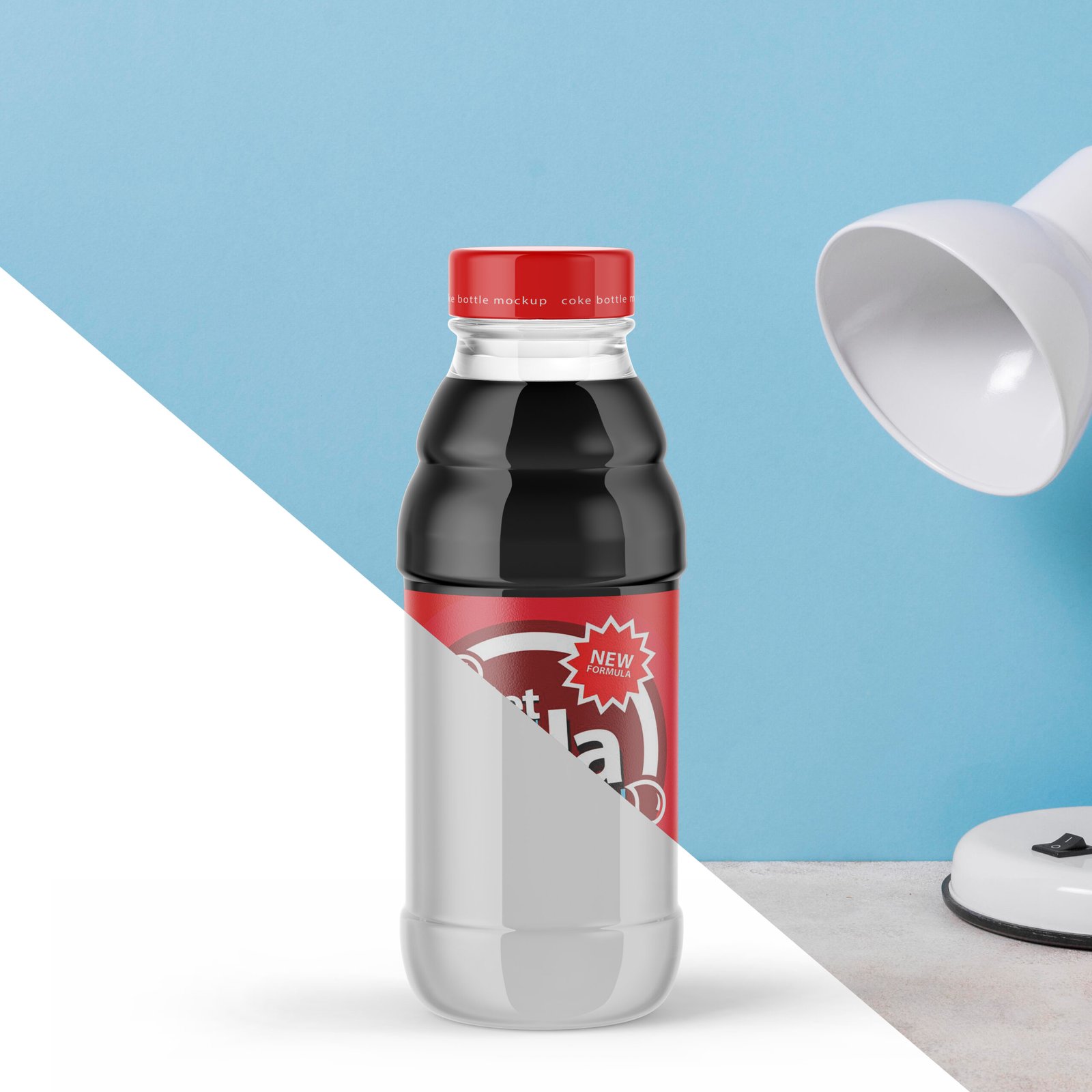 Editable Free Coke Bottle Mockup PSD Template