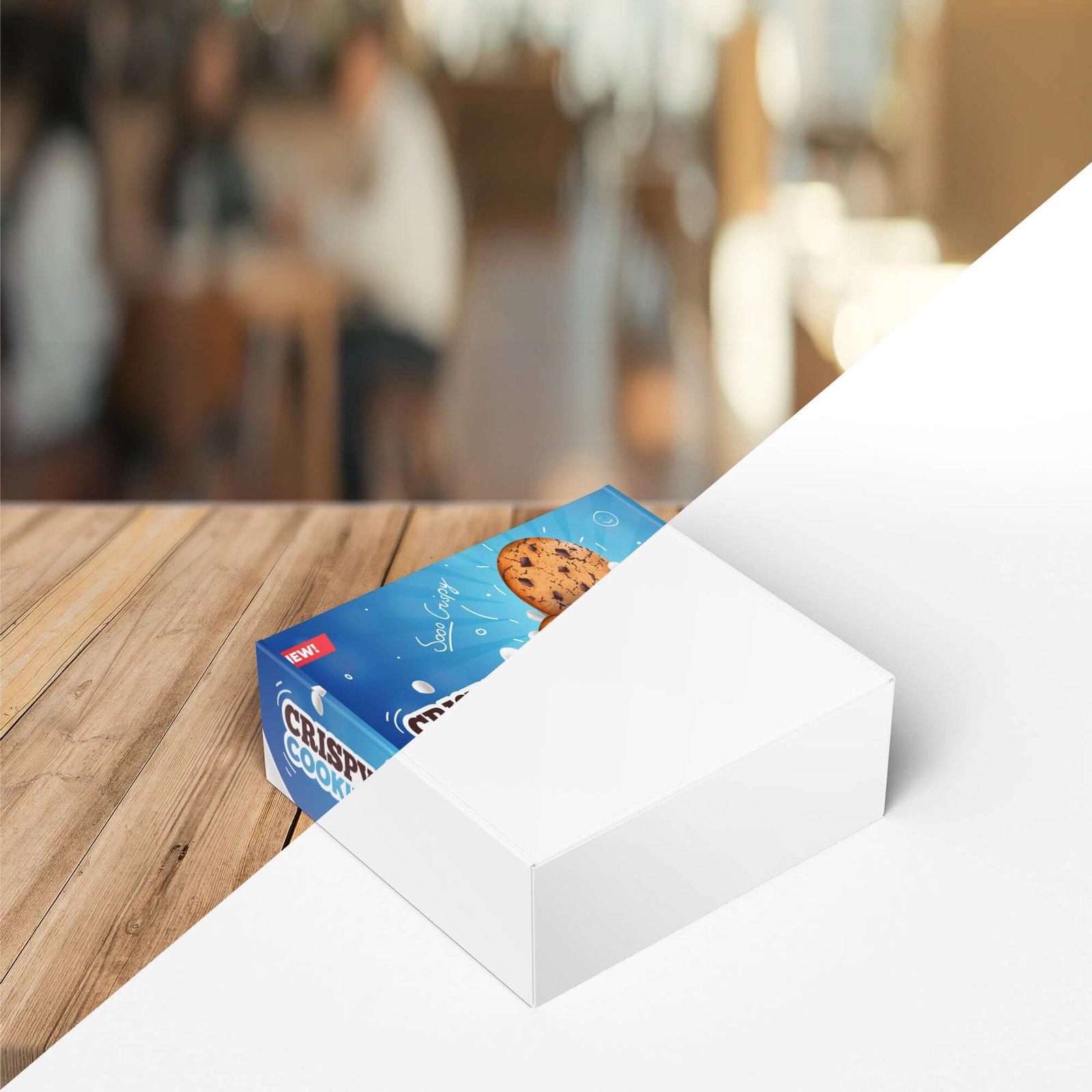 Editable Free Cookie Box Mockup PSD Template