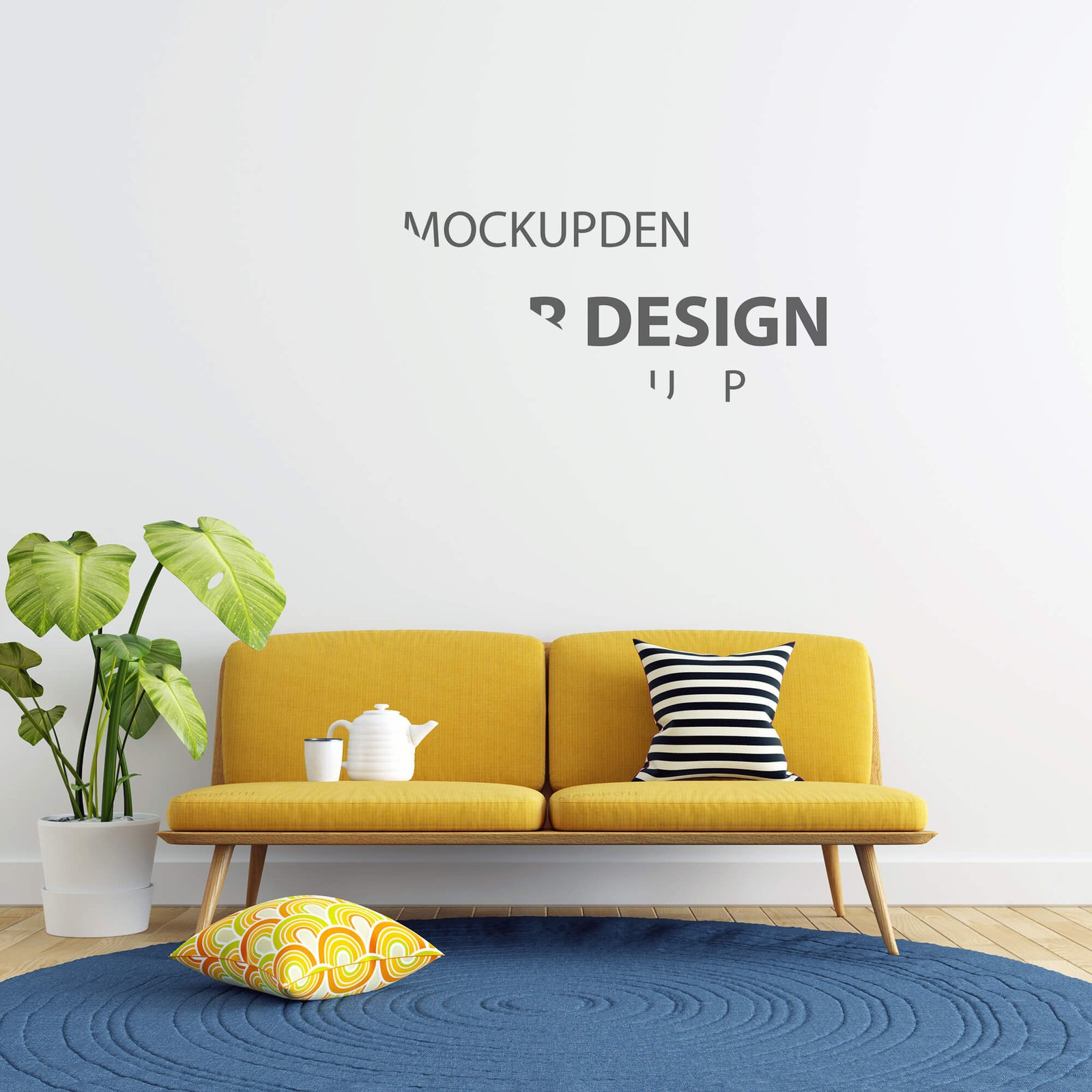 Editable Free Interior Design Mockup PSD Template