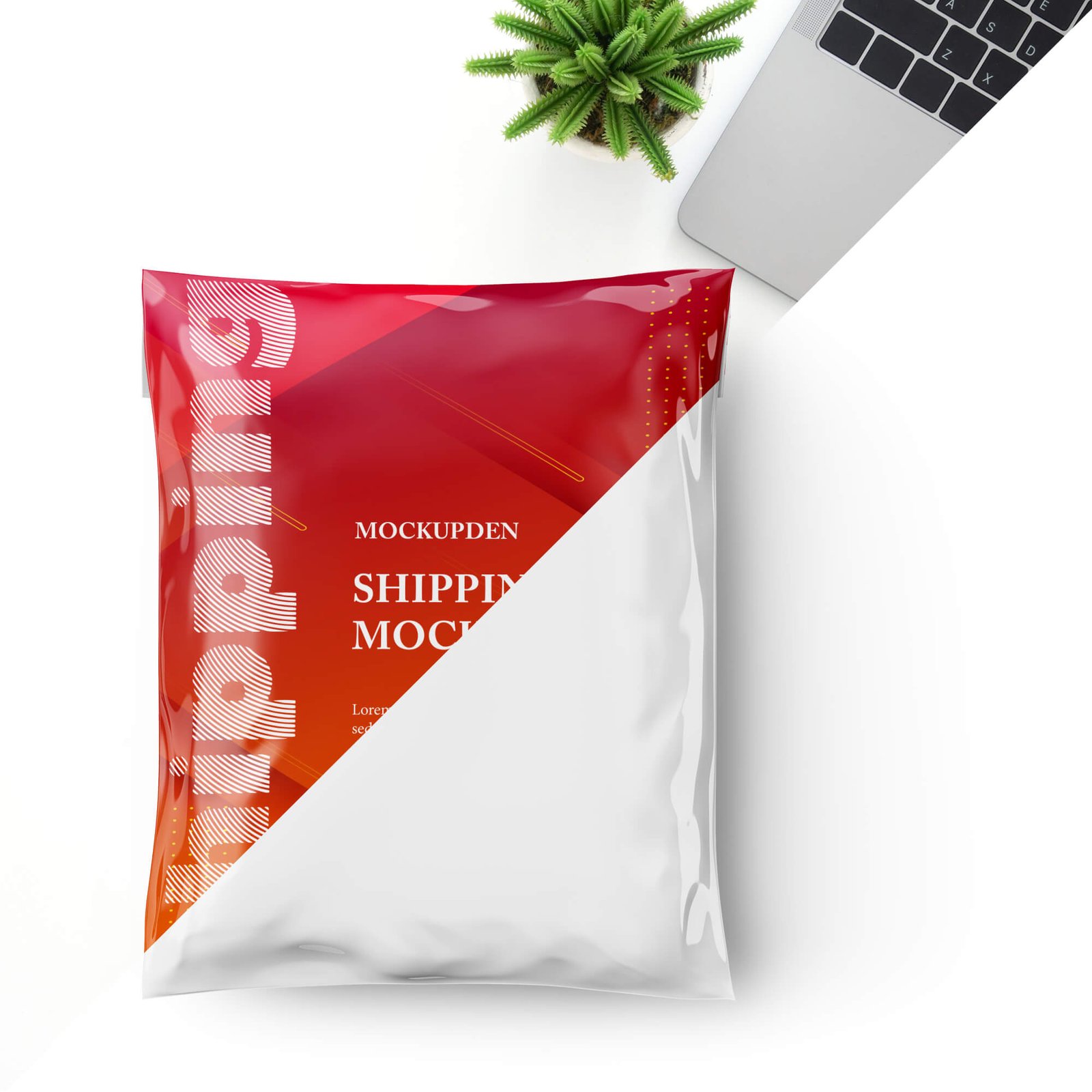 Editable Free Shipping Bag Mockup PSD Template