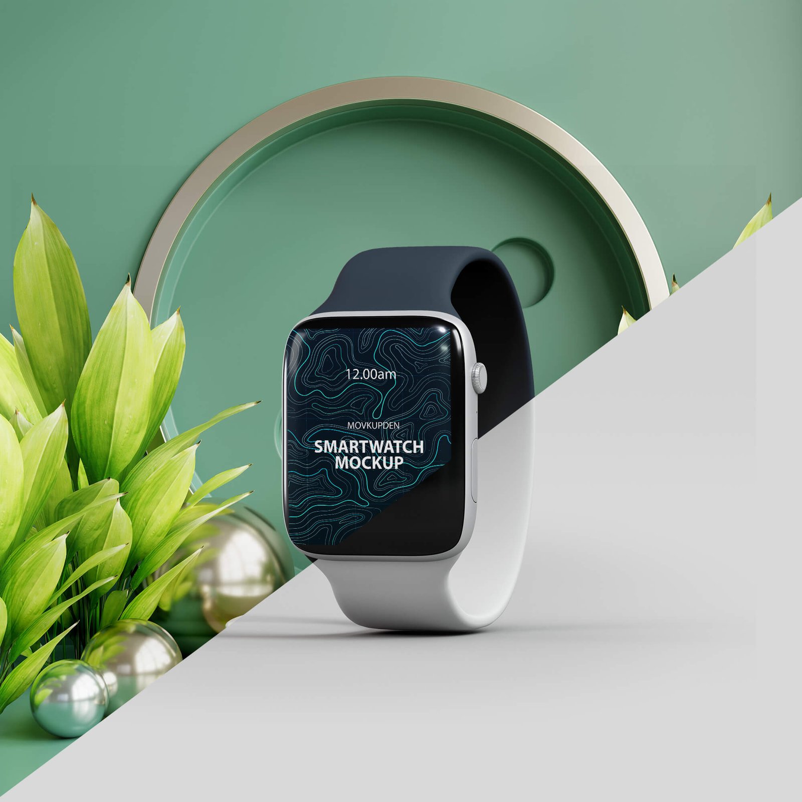 Editable Free Smartwatch Mockup PSD Template