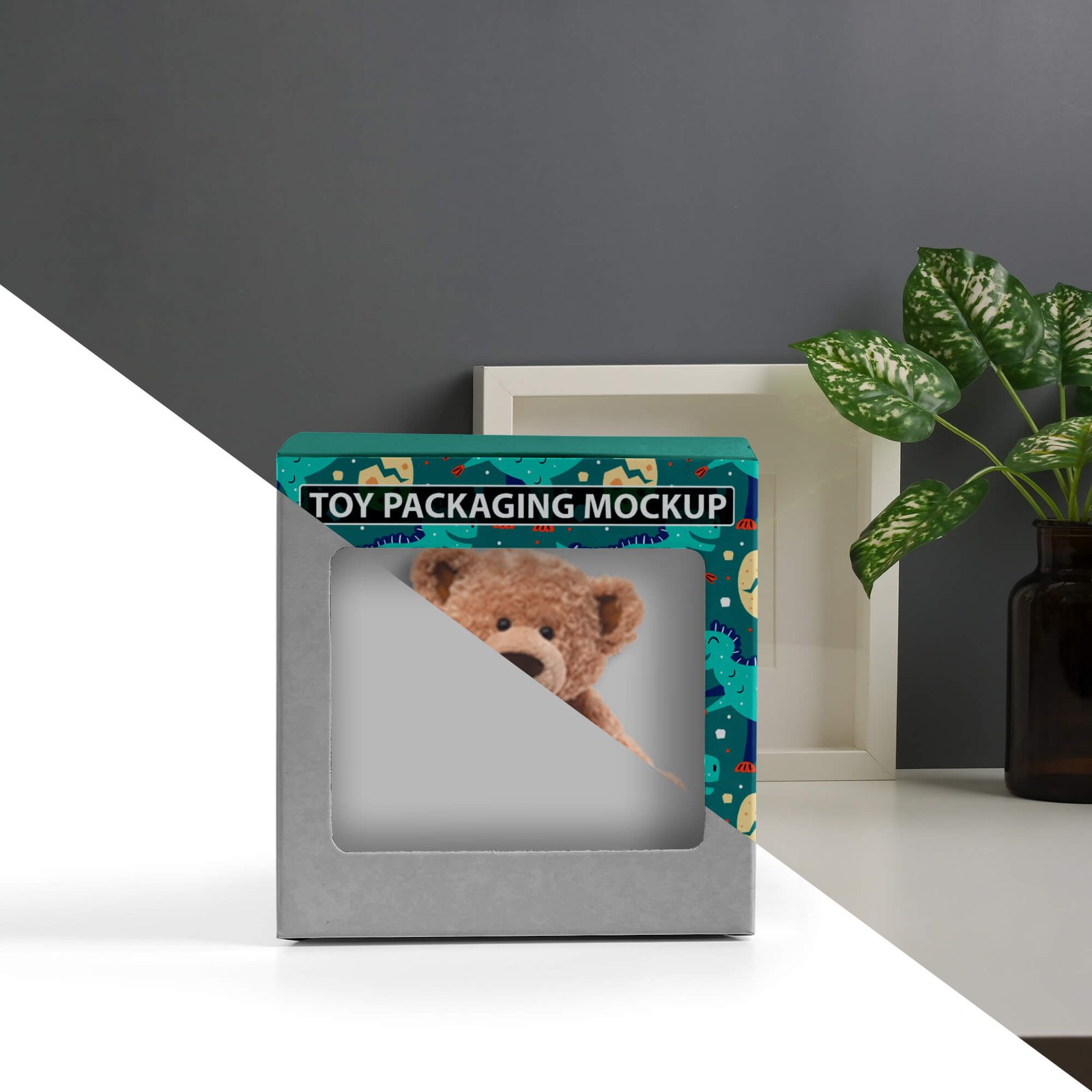Editable Free Toy Packaging Mockup PSD Template