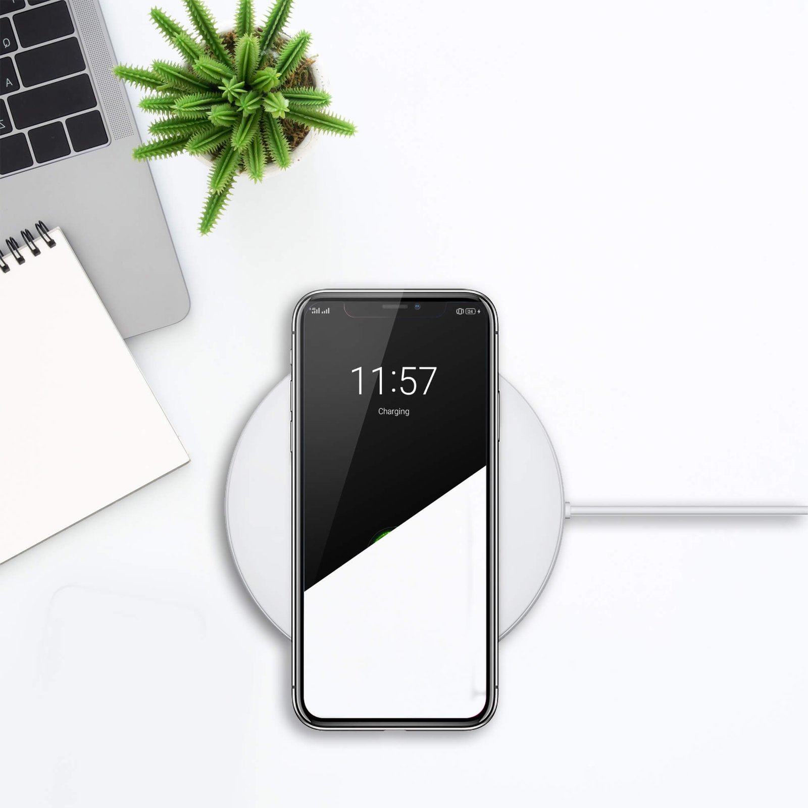 Editable Free Wireless Charger Mockup PSD Template