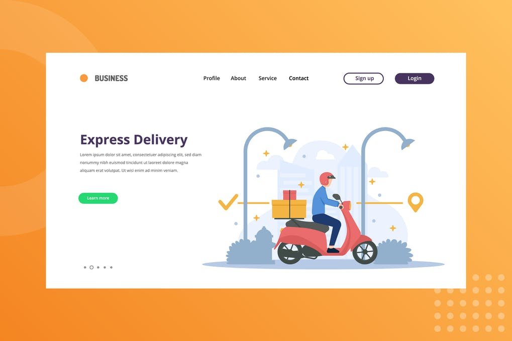 Express Delivery Package Landing Page
